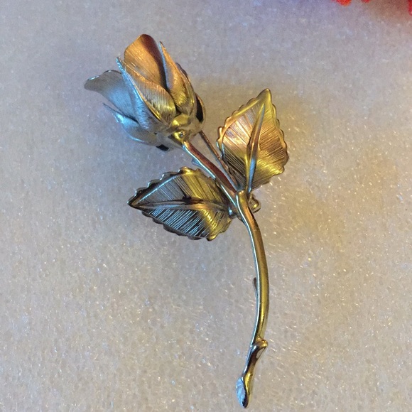 Vintage Giovanni rose brooch - Picture 6 of 7